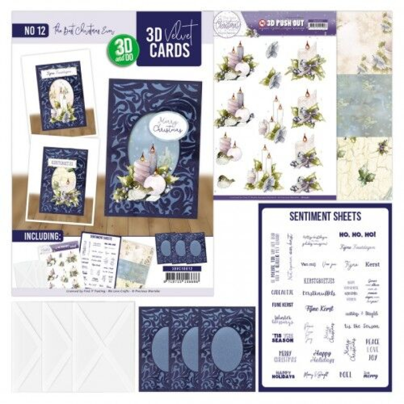 3D Velvet Cards A6  12- The Best Christmas Ever