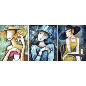 Mona Lisa diamond painting 3 luik: ladies