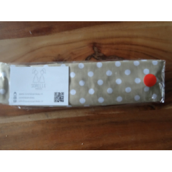 Bandeau 703 lichtbruine witte stip