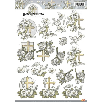 Pakket voor 6 3D kaarten met thema condoleance (2)