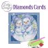 D0tty Design® - Set van 4 diamond painting kerstkaarten 15x15cm (set 17)