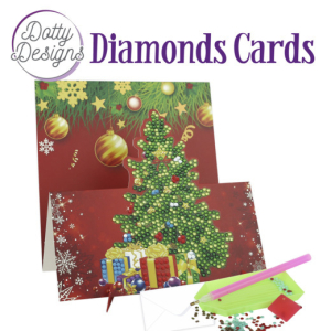 D0tty Design® - Set van 5 diamond painting easel kerstkaarten 