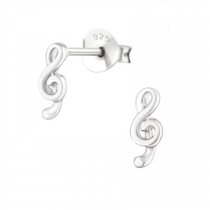 Oorknopjes zilver solsleutel