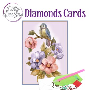 Dotty Designs Diamond Cards - Bird and flower