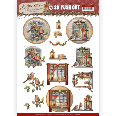 3D Push Out - Amy Design - History Of Christmas - Christmas Window