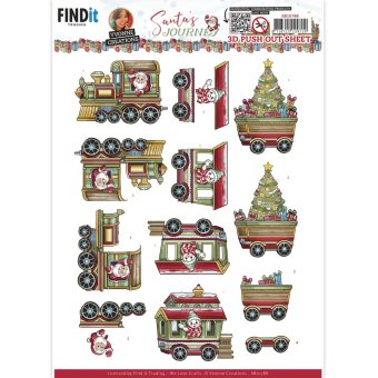 3D Push Out - Yvonne Creations - Santa's Journey - Train
