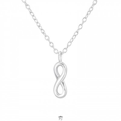 Zilveren ketting infinity