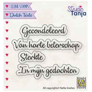 Nellie Snellen • Clear Stempel Nederlands Gecondoleerd Etc