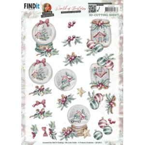3D pushout sheet - Yvonne Creations - World of Christmas - Christmas Globe