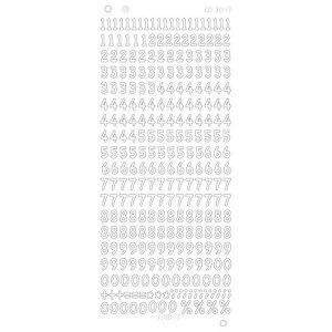 Stickervel: Cijfers - Platinum - Goud