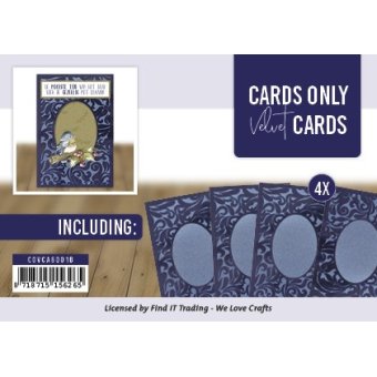 Velvet Cards A6- Cards only - blauw