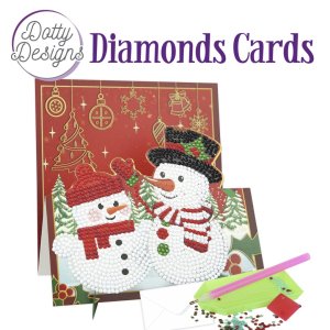D0tty Design® - Set van 4 diamond painting easel kerstkaarten 