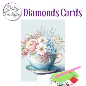 Dotty Designs Diamond Cards -  Cup of blooms 2