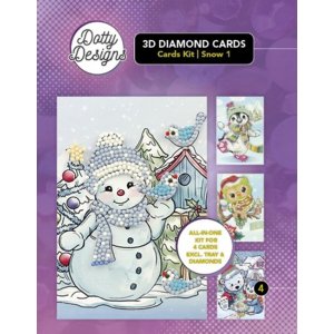 Dotty Designs Diamond 3D Cards Kit 04 Snow