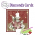 D0tty Design® - Set van 5 diamond painting kerstkaarten 15x15cm: (set 2)