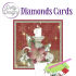 D0tty Design® - Set van 5 diamond painting kerstkaarten 15x15cm (set 6)