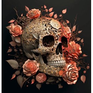 Damond painting canvas 40x30cm, painting 35x25cm: Skull