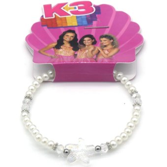 Kinderarmband K3 Zeesterren wit