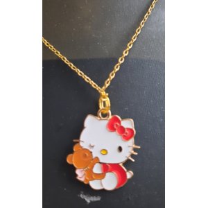 Kinderketting als hanger een kat met beer