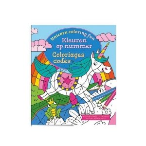  Kleuren op nummer: deltas Unicorn coloring fun 