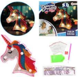 Diamond painting lamp eenhoorn