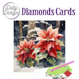 Dotty Designs Diamond Cards -Poinsettia 1212