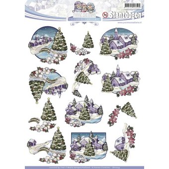  3D-Push Out - Yvonne Creations - Nr.3 Colourful Christmas