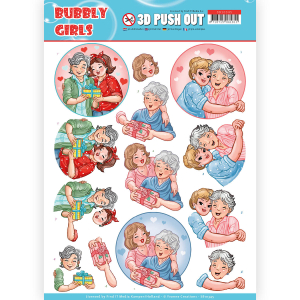 3D Push Out - Yvonne Creations- Bubbly Girls - Mothersday