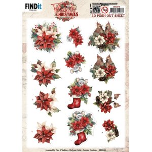  3D-Push Out - Yvonne Creations - Floral Christmas - Floral Poinsettia