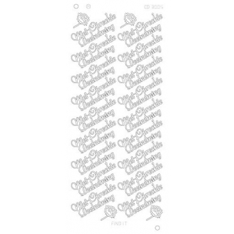 Stickervel: Met oprechte deelneming- Platinum - Zilver