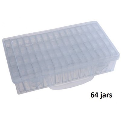 Diamond painting box met 64 jars